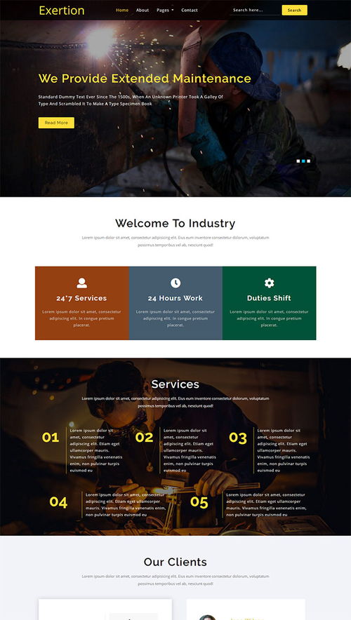 機(jī)械制造加工廠網(wǎng)站模板